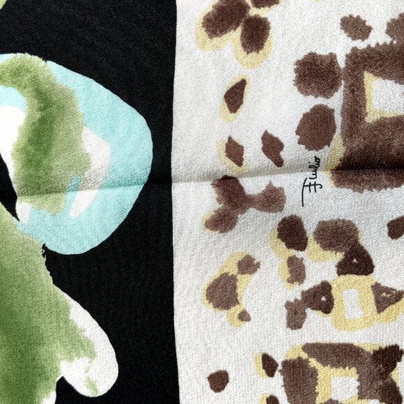 Emilio Pucci Silk Square Scarf – Vintage Botanical Print - Picture 14 of 15